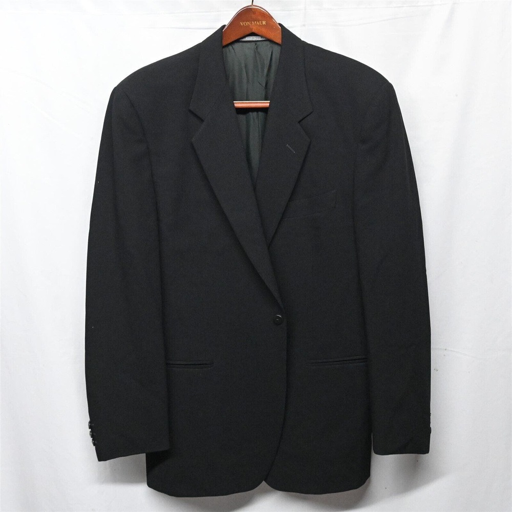 Lubiam 1911 42L‎ Black Luigi Bolto Single Button Blazer Suit Jacket Sport Coat